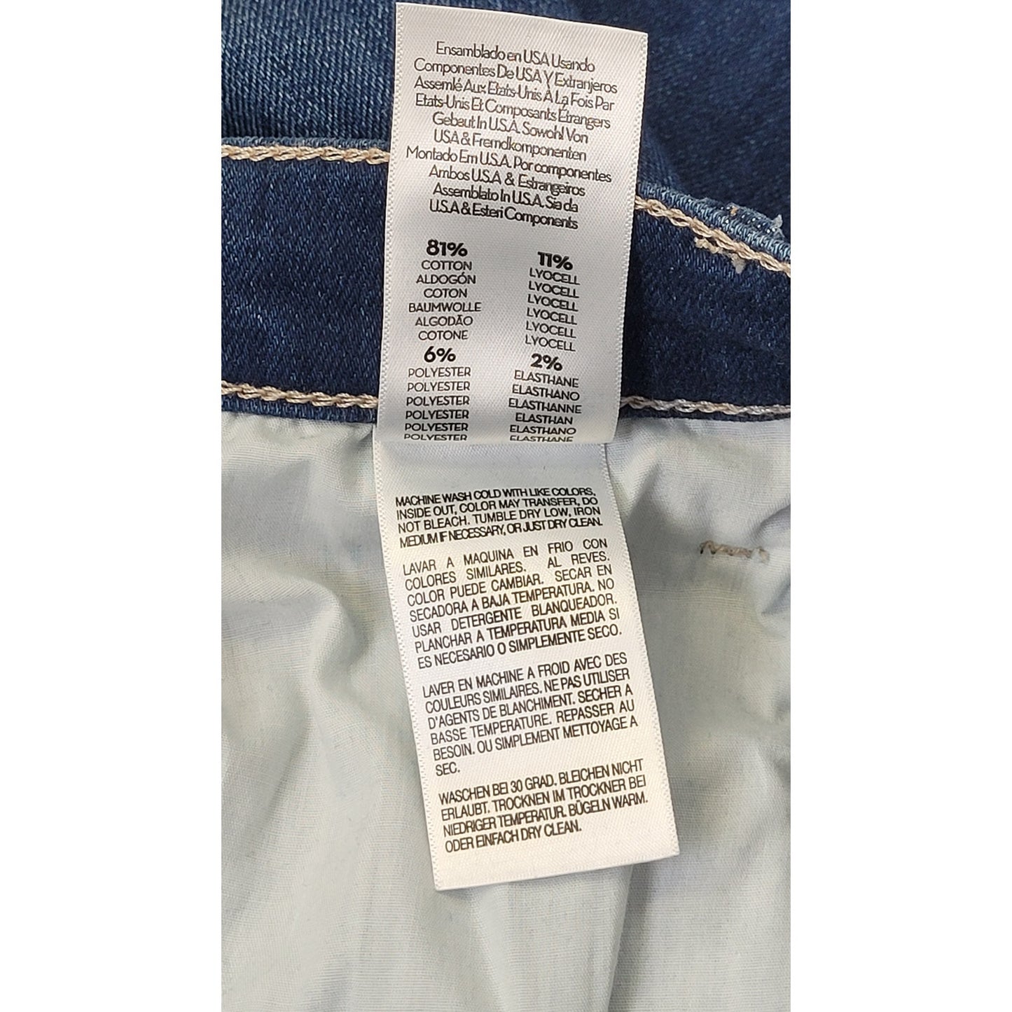 Mother The Hustler Ankle Fray Cropped Straight Leg Medium Wash Jeans Sz 28
