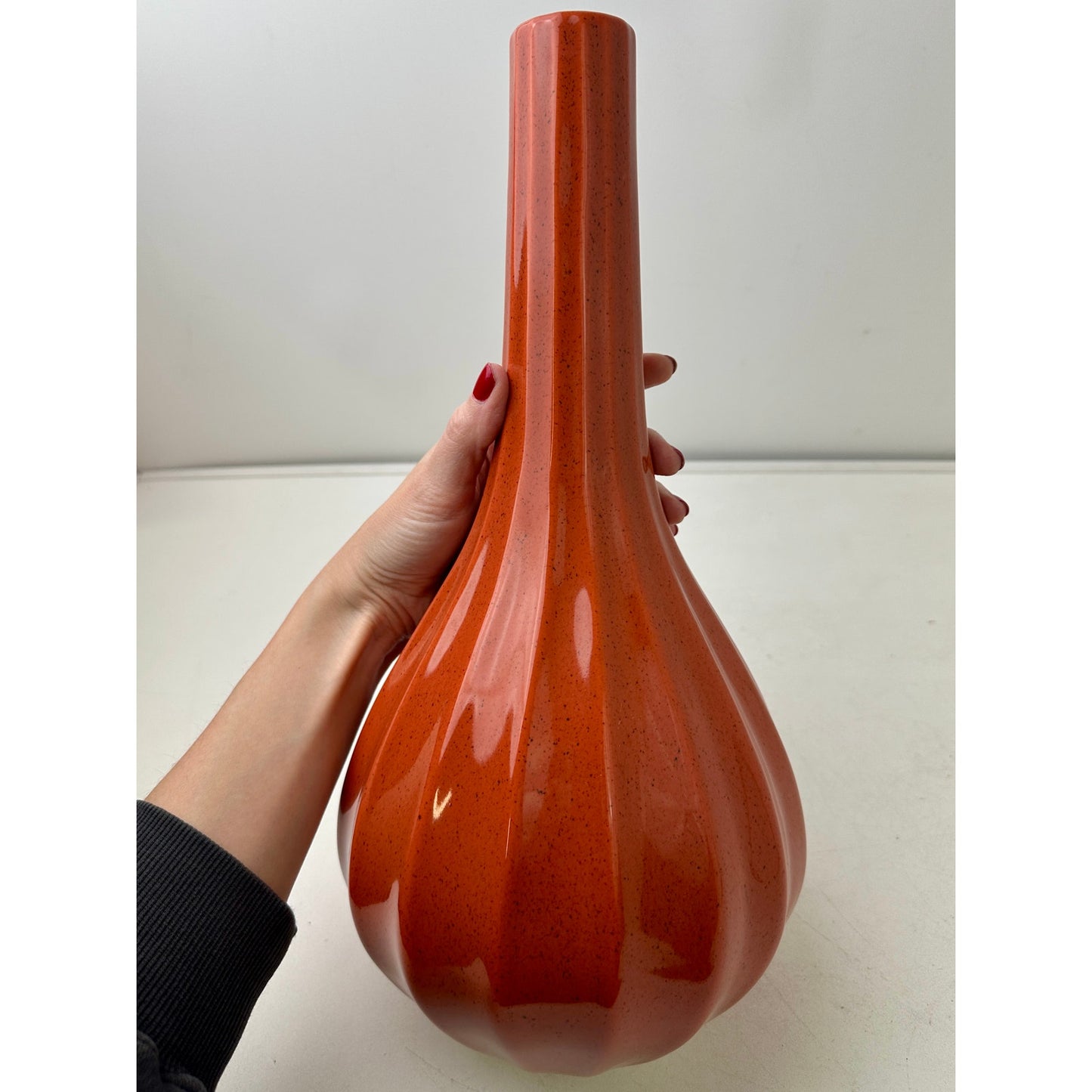 Vintage Royal Haeger Mid-Century Modern Orange Pottery Vase