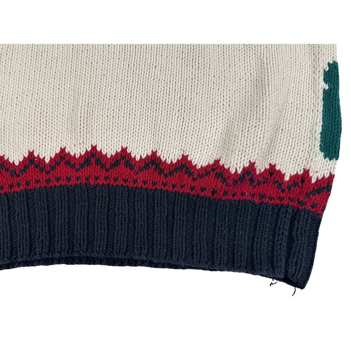 Vintage Robert Stock Bear & Pine Tree Knit Sweater Men's Sz M