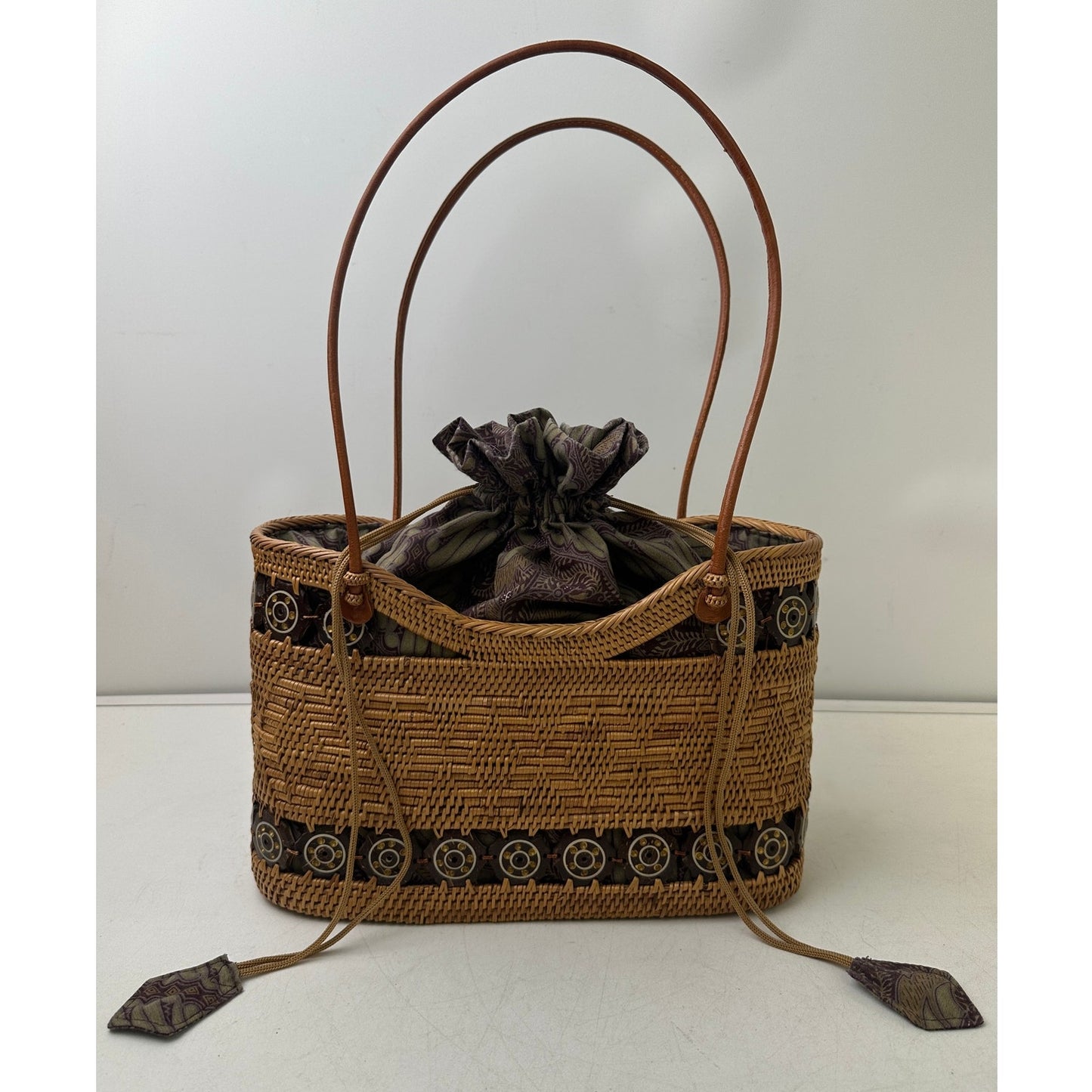 Handwoven Bali Ata Rattan Basket Bag