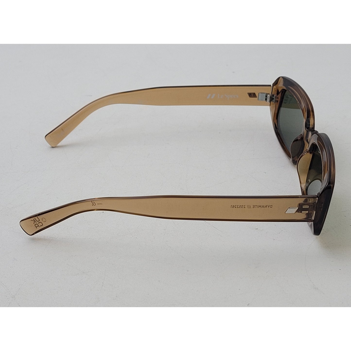 Le Specs Dynamite Tobacco/Green Rectangle Sunglasses 52-22-145