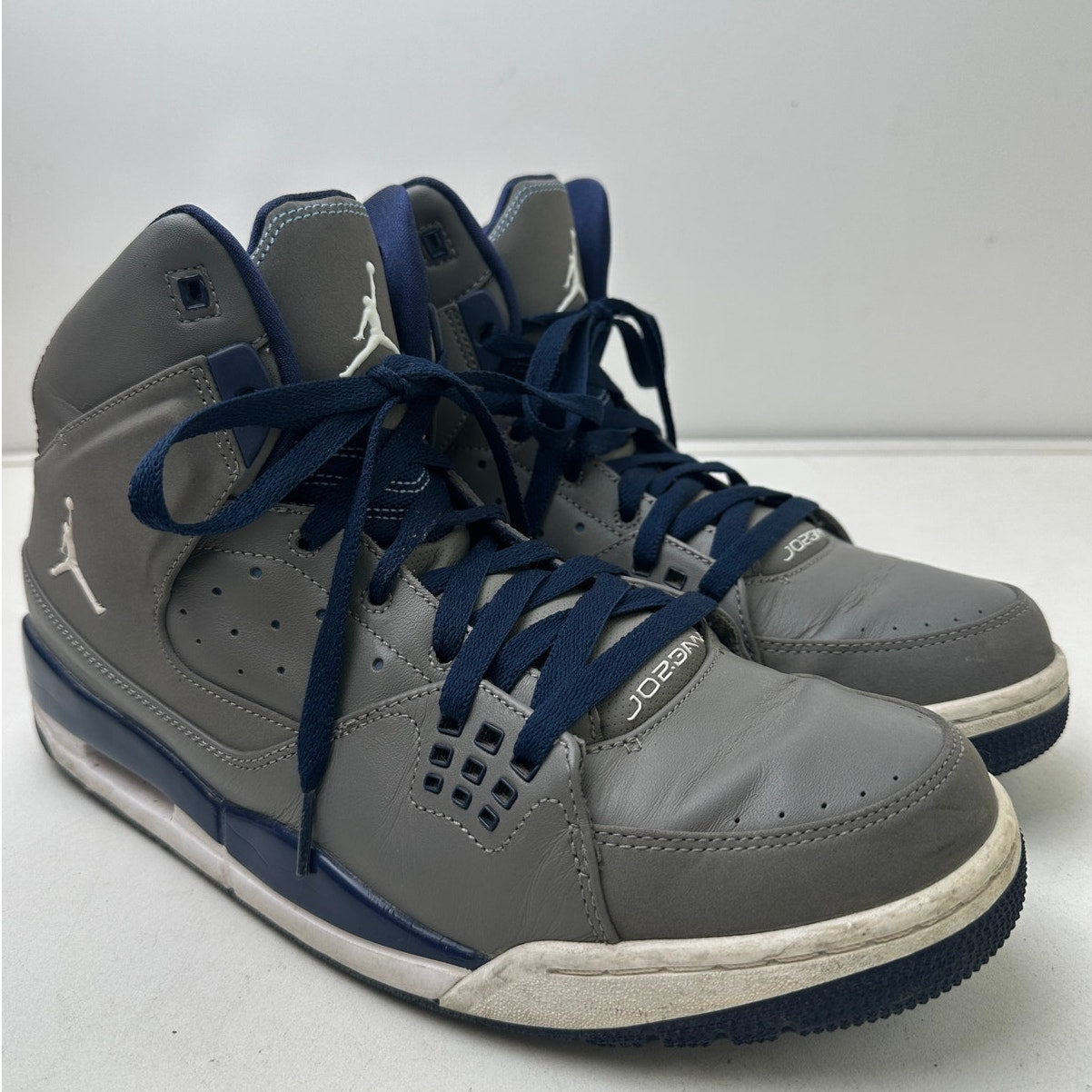 Nike Air Jordan SC-1 Flat Pewter Midnight Navy Sneakers Men's Sz 11.5