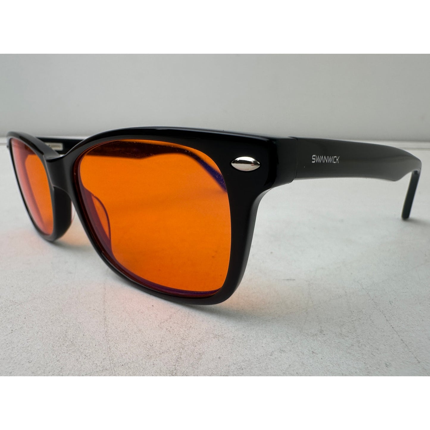 Swanwick Classic Night Swannies Blue Light Blocking Sunglasses W/ Black Frames