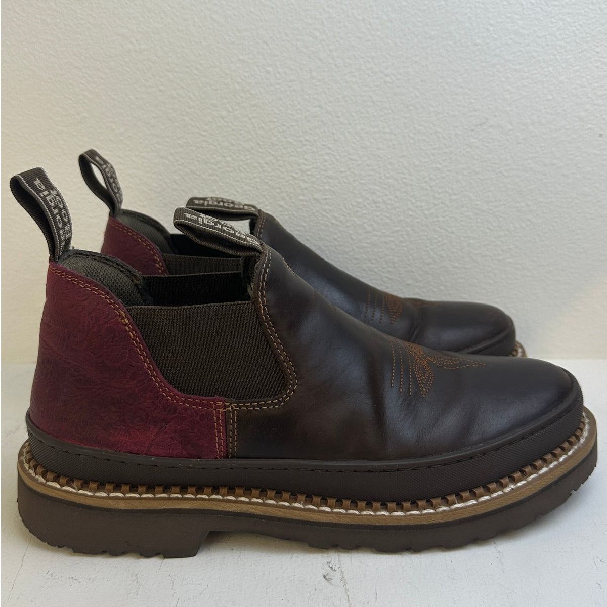 Georgia Boot Crimson Blossom Fashion Romeo Boots Brown Women's Sz 11