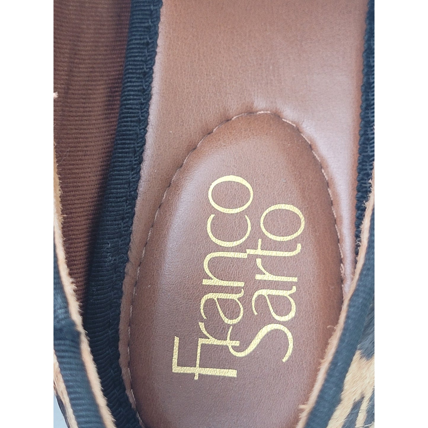 Franco Sarto Leopard Print Loafers Women's Sz 8.5