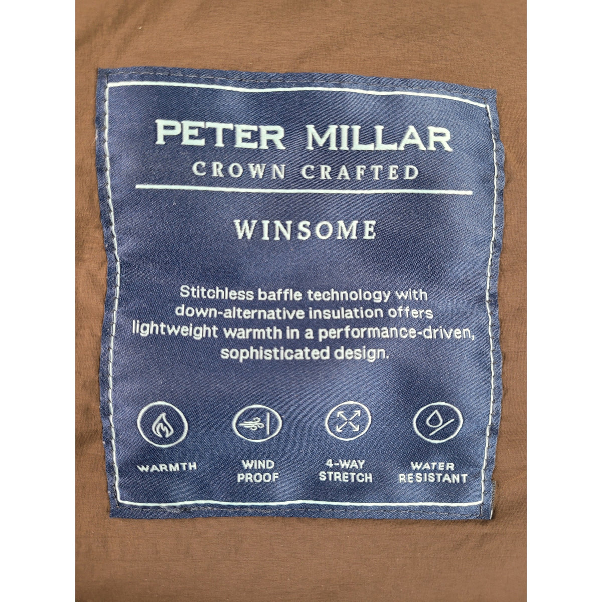 Peter Millar Crown Crafted Winsome Hybrid Vest Navy Blue & Brown | Men's Sz XL