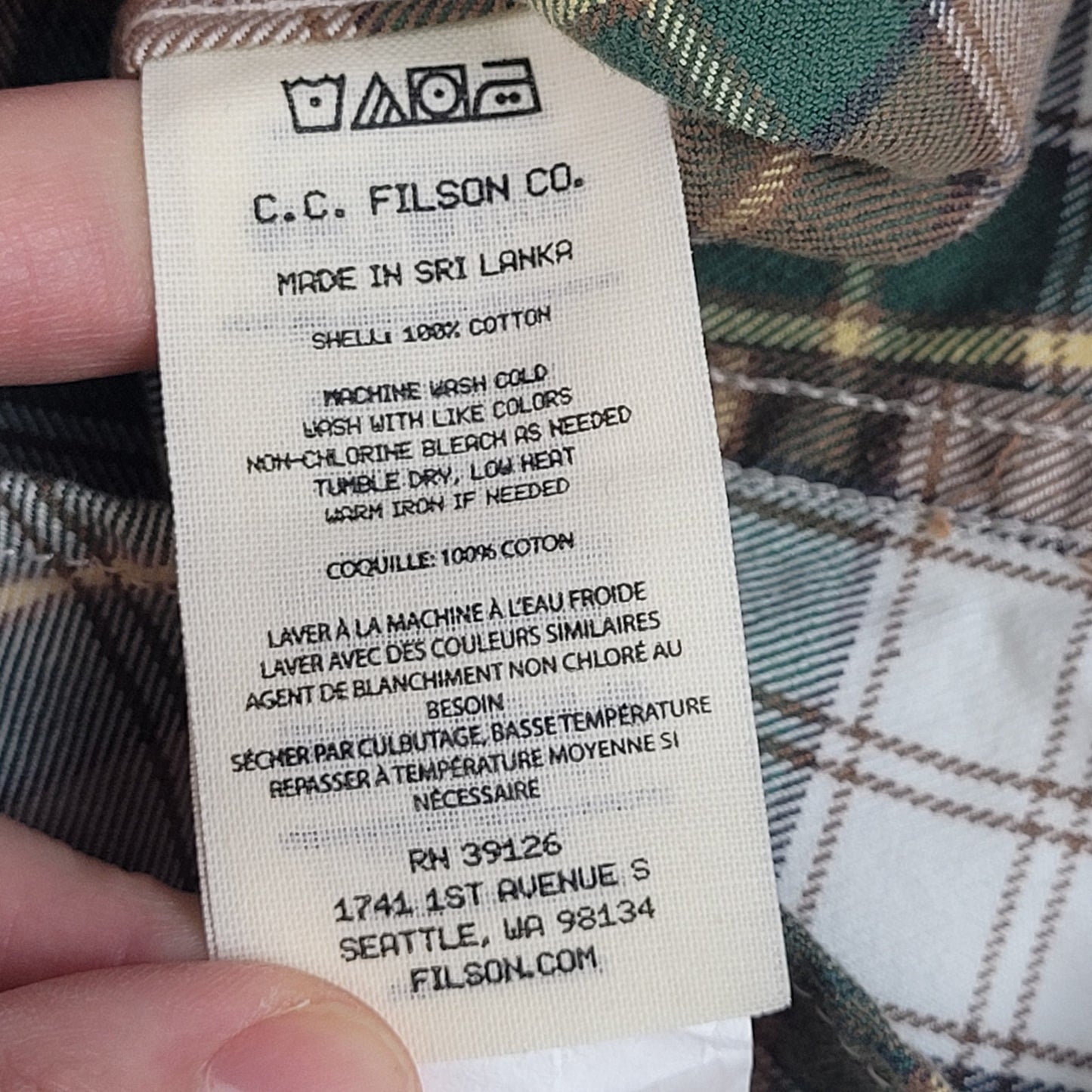 Short Sleeve Alaskan Guide Shirt | Green & Brown Plaid | Men's Sz L