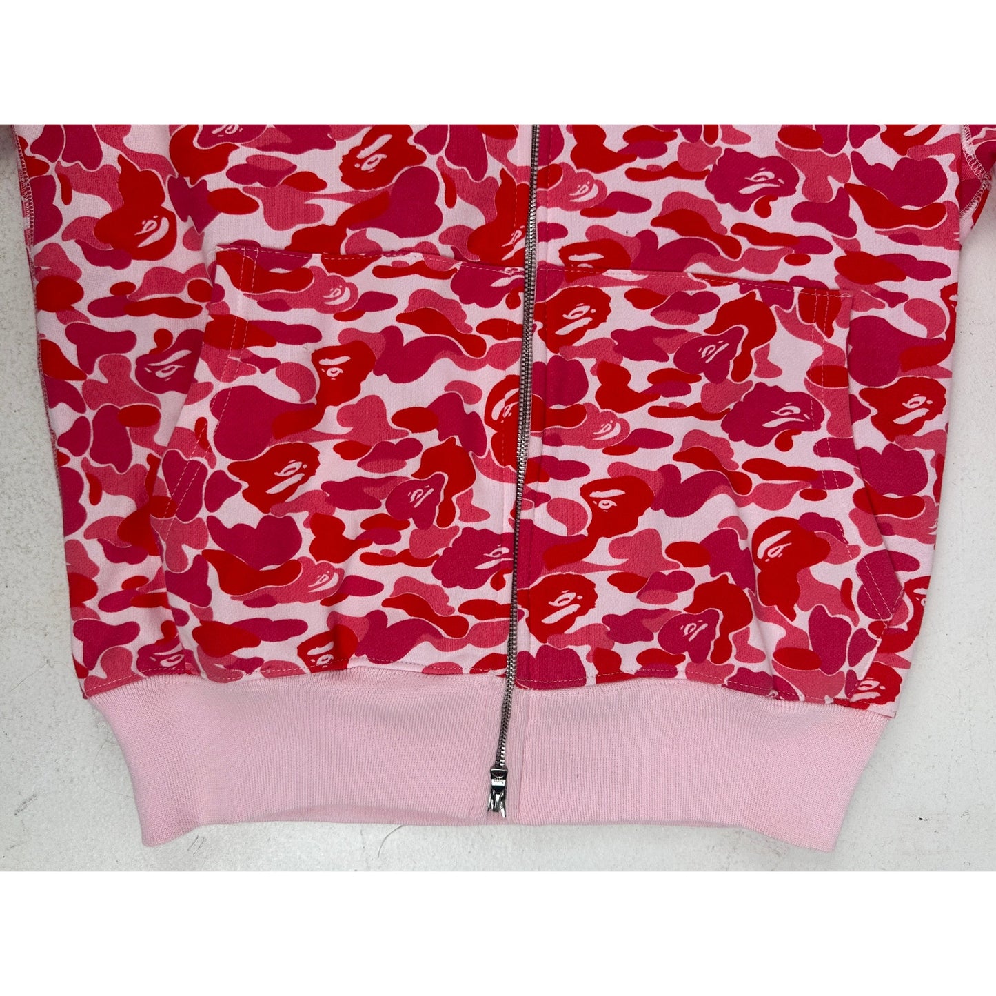 A Bathing Ape (BAPE) ABC Pink Camo Shark Full Zip Hoodie Men's Sz Medium