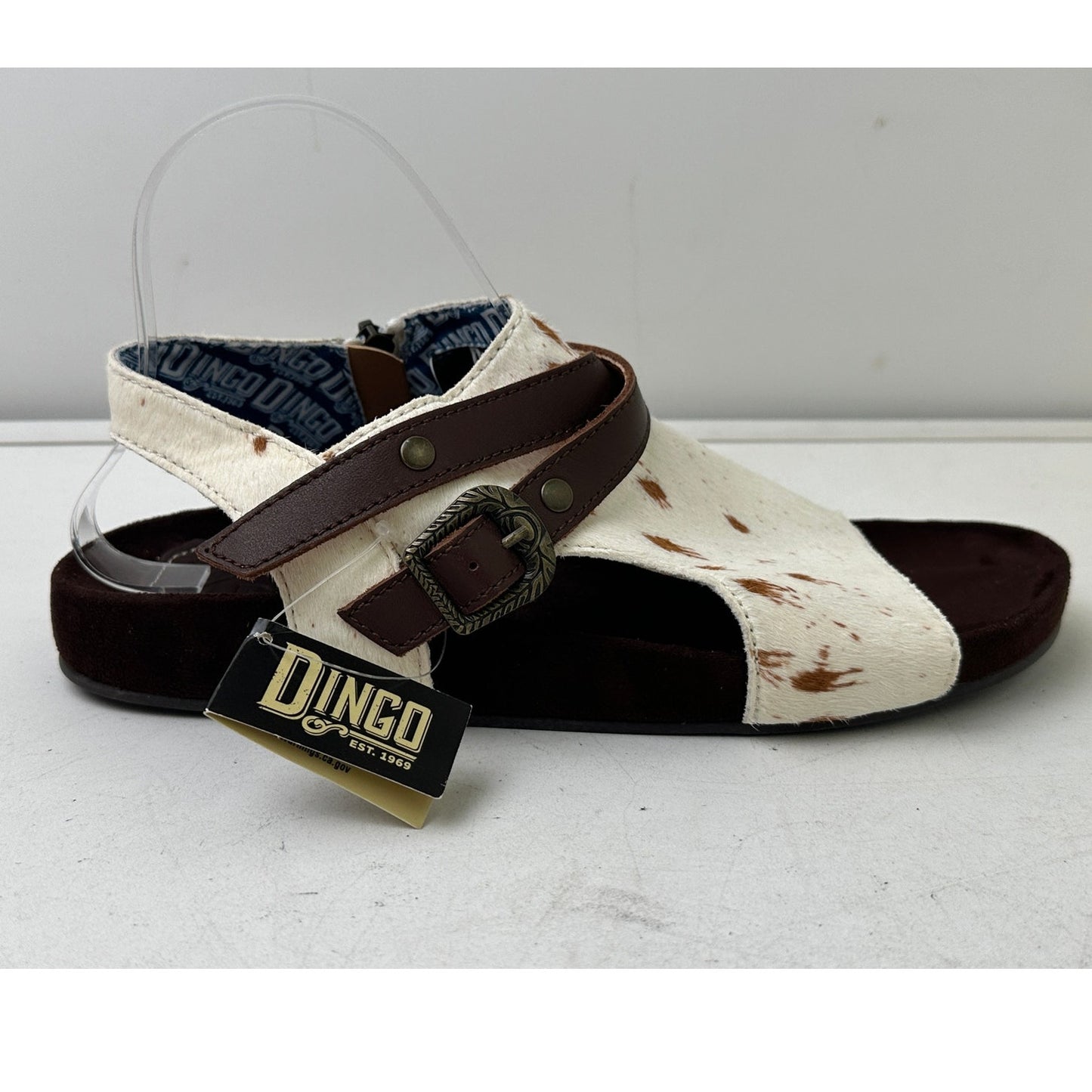 Dingo Savannas Cow Print / Calf Hair Women’s Sandals Sz 9