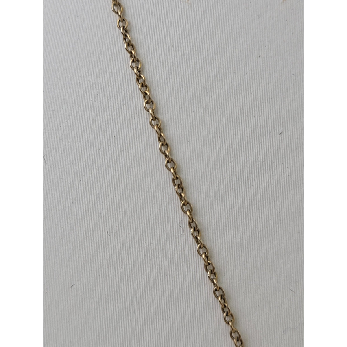 14K Yellow Gold Art Nouveau Genuine Peridot & Seed Pearl Bow Drop Necklace w Box