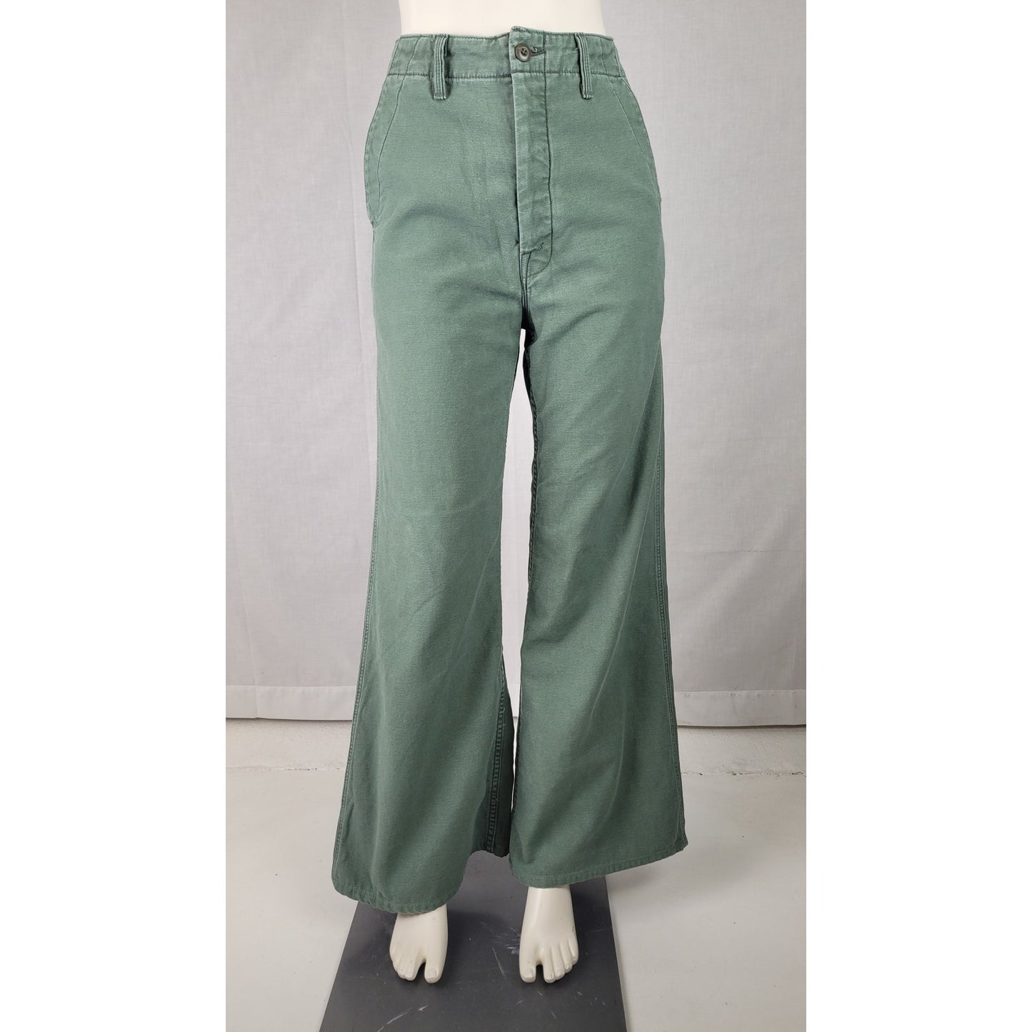 Mother Denim "The Major Sneak Roller" Pants High-Rise Wide Leg Button Fly Sz 27