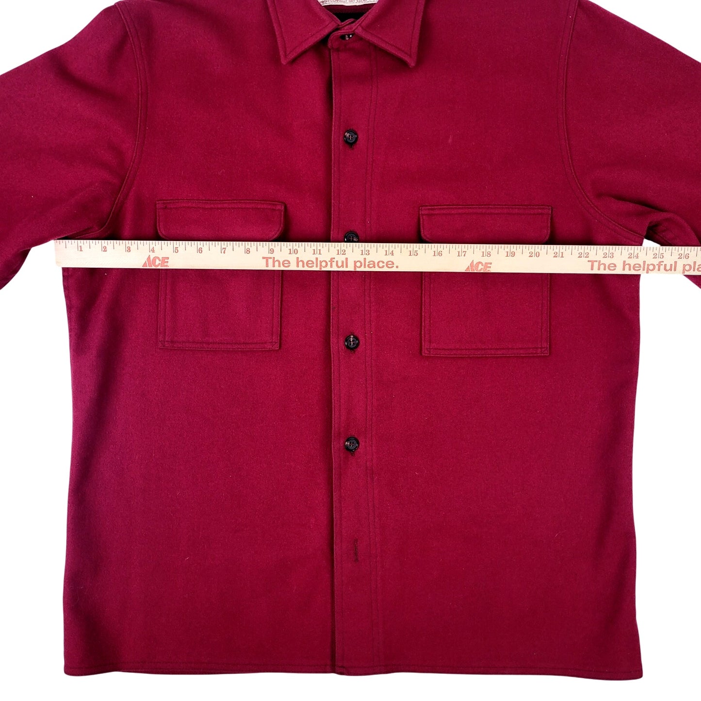 VTG Filson Mackinaw Wool Heavy Wool Shirt Jacket Red Made in USA Men's Sz L