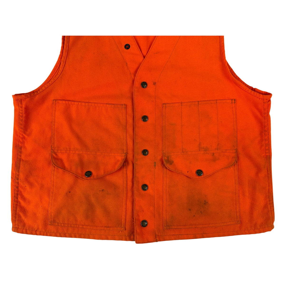 Vintage Filson Style 12 Blaze Orange Hunting Vest Made in USA Men's Sz 44