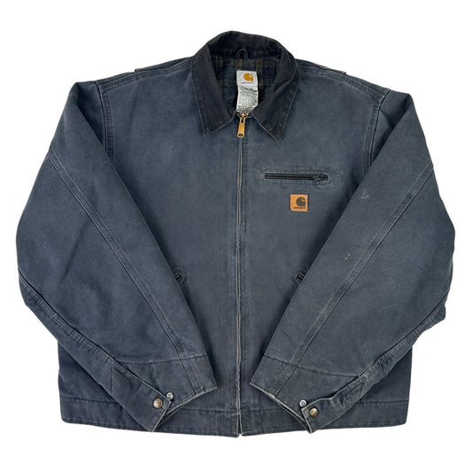 Vintage 2005 Carhartt J97 PTL Sandstone Detroit Jacket Petrol Blue Men's Sz XL