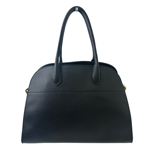Miztique Black Pebbled Vegan Leather Satchel Tote Bag