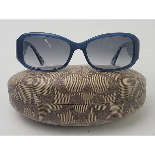 Y2K Coach S2009 Blue Logo Sunglasses w Case EUC