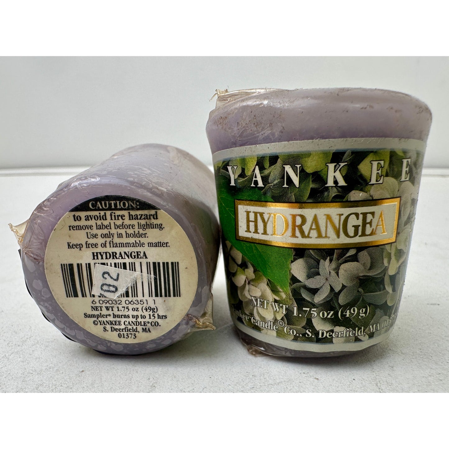 Vintage Yankee Candle Hydrangea Set | 22oz Large Jar & 2 Samplers