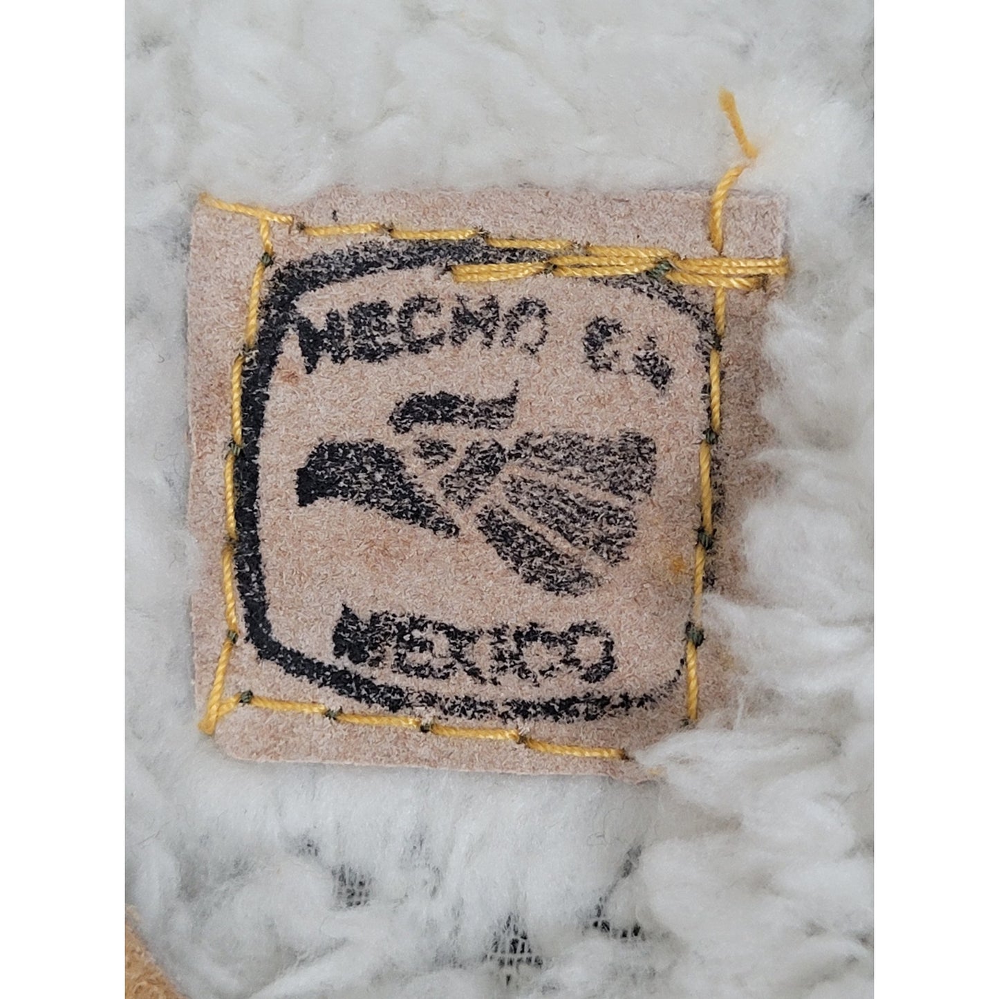 Mexican-made Western-style Leather Poncho w Fringe Cowboy and Horse Design