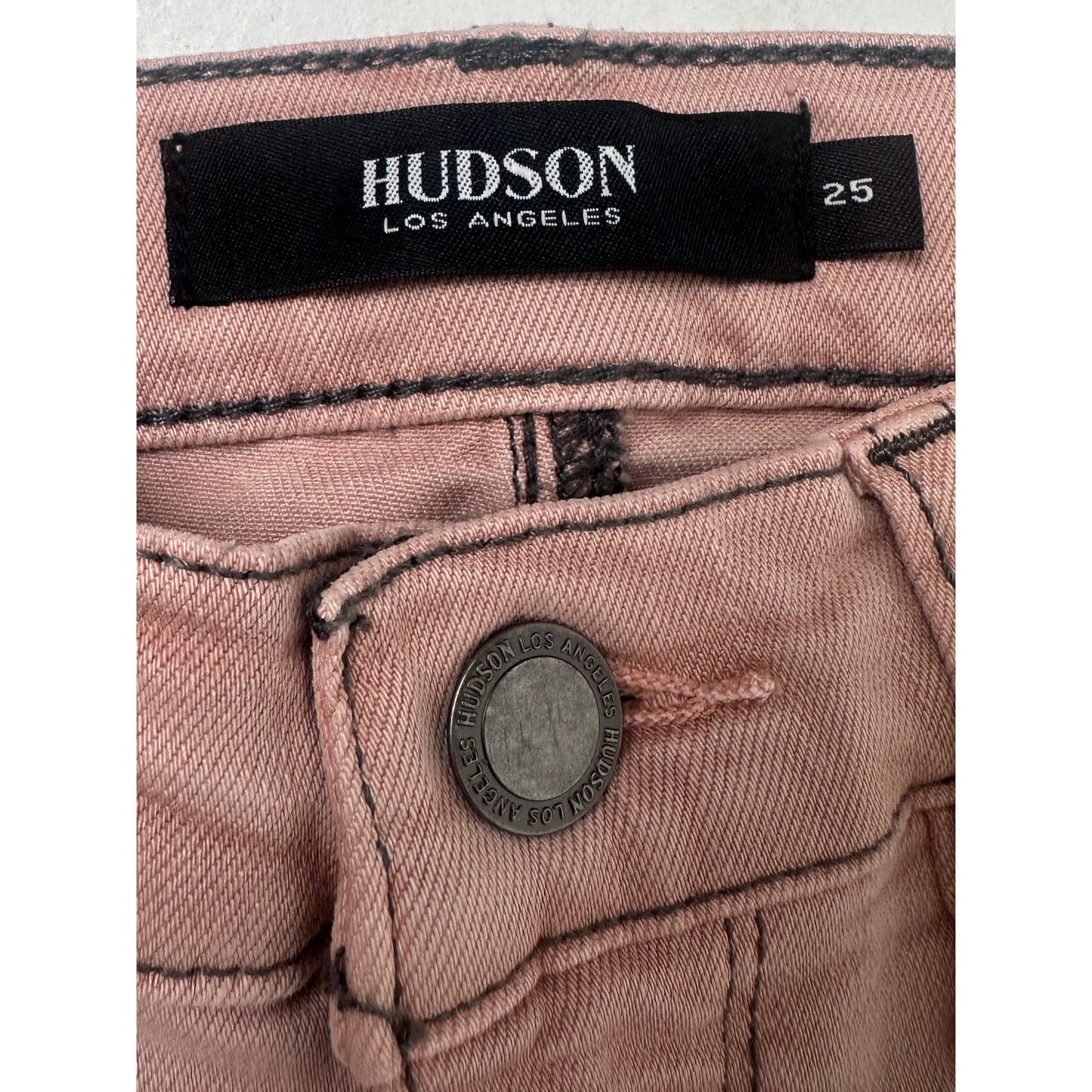 NWT Hudson Jeans Dusty Rose Tally Midrise Skinny Crop Pants Women's Sz 25