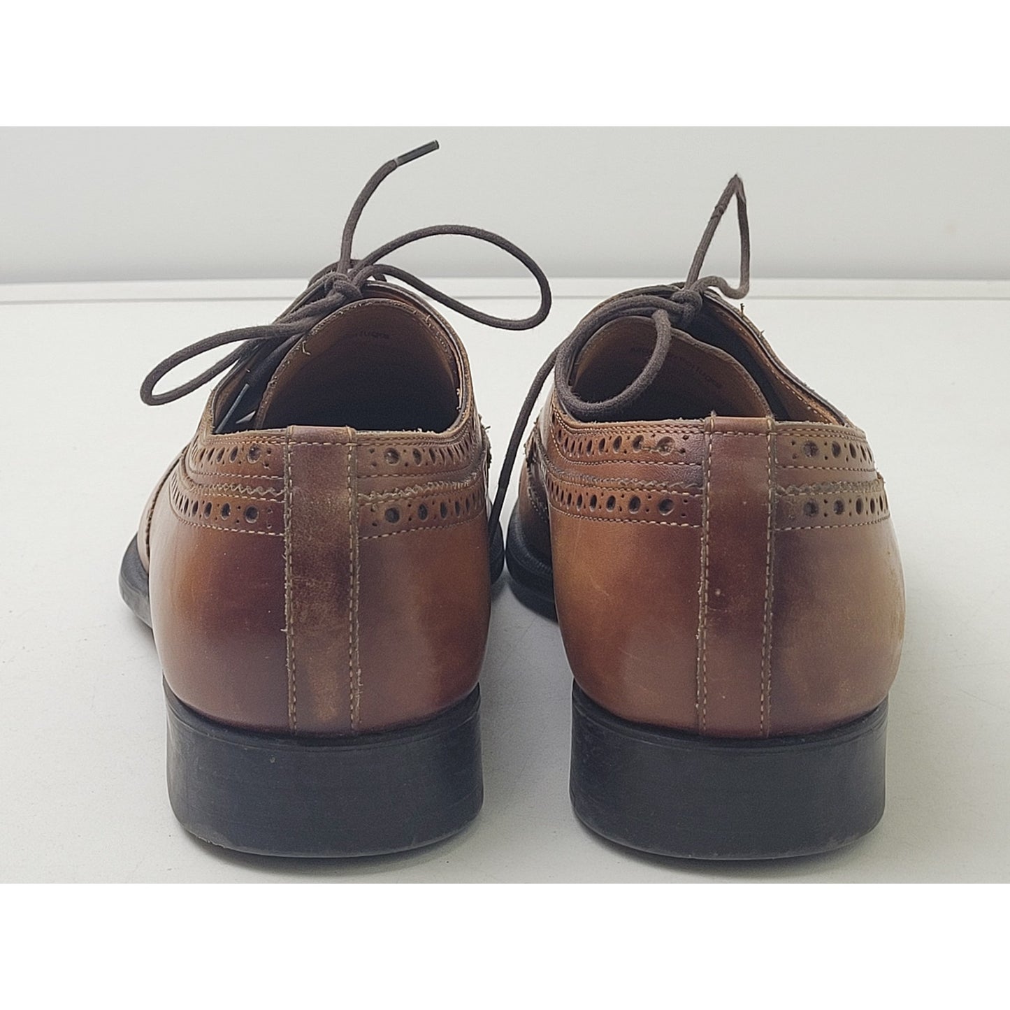Magnanni Bosca Brown Leather Wingtip Oxford Shoes Men's Sz 8