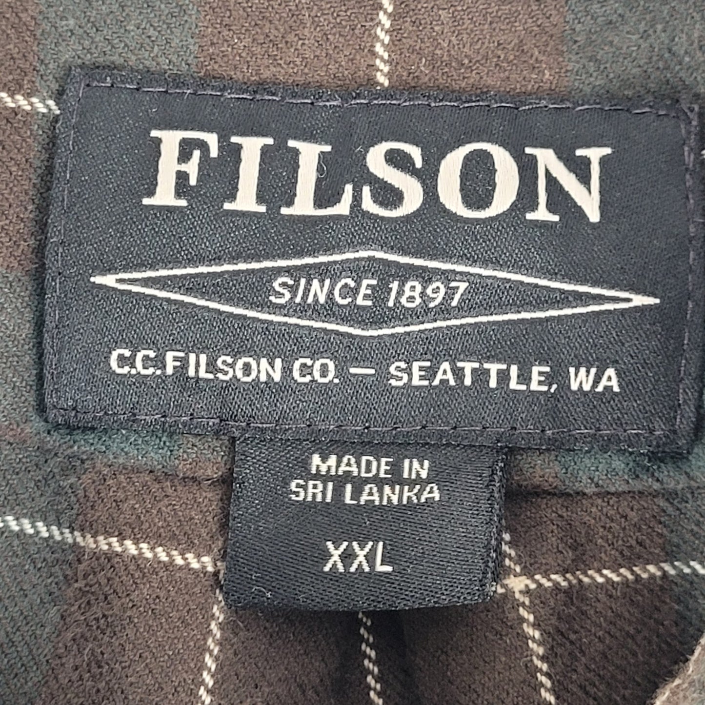 Filson Alaskan Guide Lightweight Plaid Flannel Shirt | Green | Men's Sz XXL