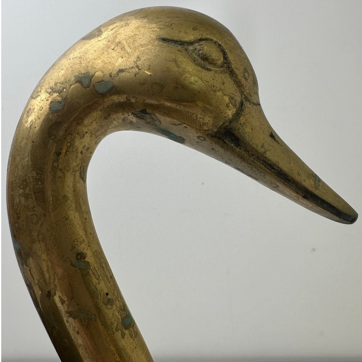 Vintage Mid-Century Brass Swan Planter