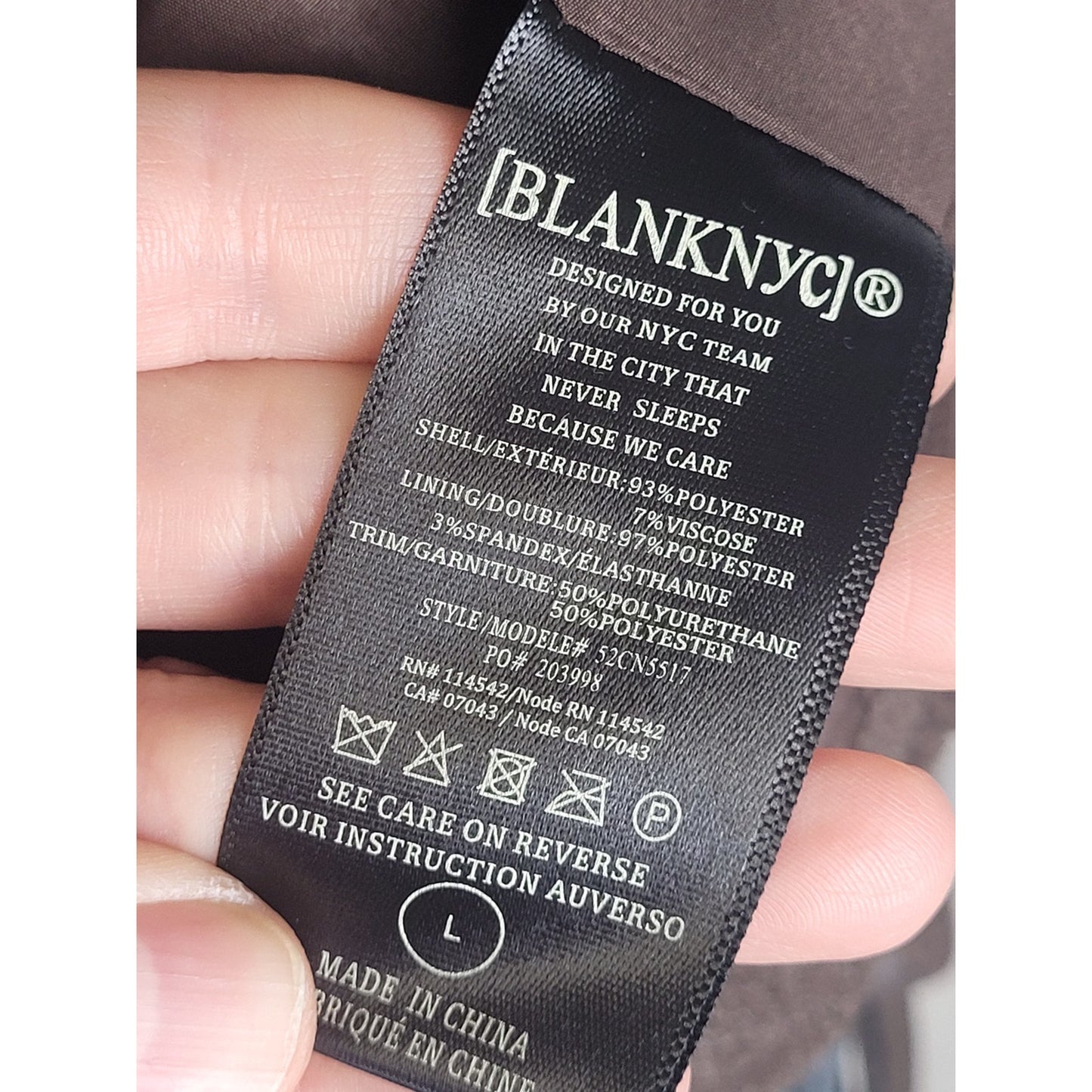 BLANK NYC Anthropologie Brown Cropped Fringe Bomber Jacket Women's Sz L NWT