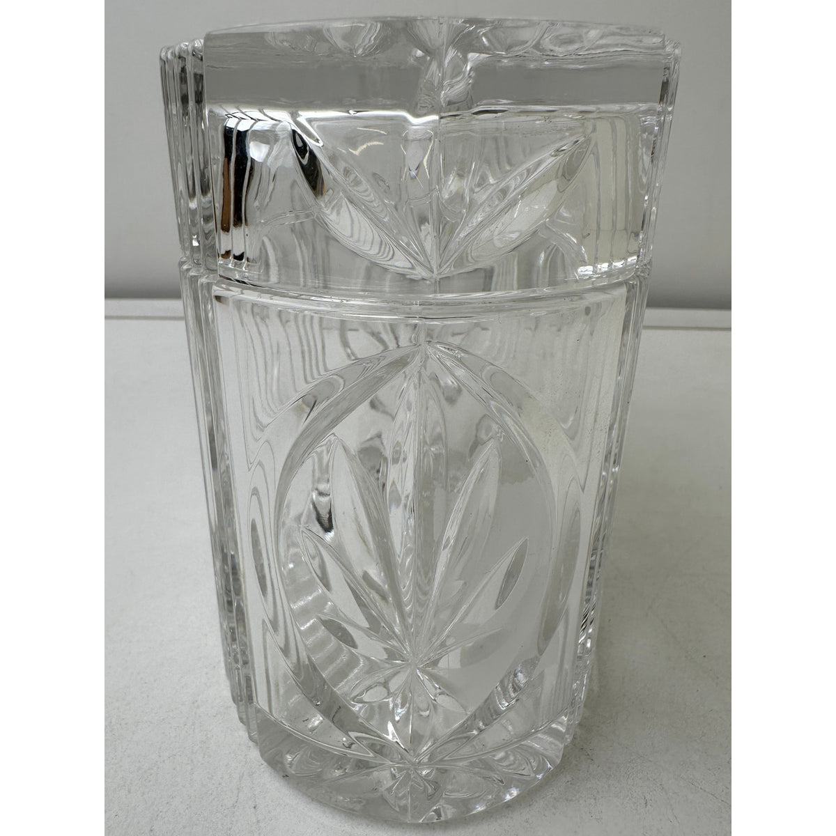 Vintage Waterford Crystal Overture Oval Vanity Jar