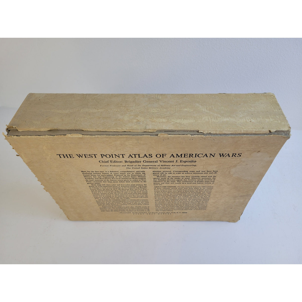 VTG The West Point Atlas of American Wars Volumes I & II Praeger Publishers 1972