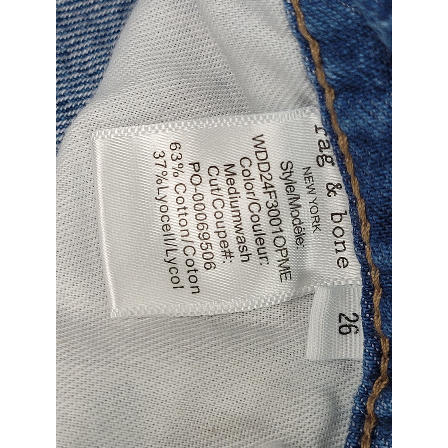 rag & bone Lori Mid-rise Crop Medium Wash Jeans Women's Sz 26