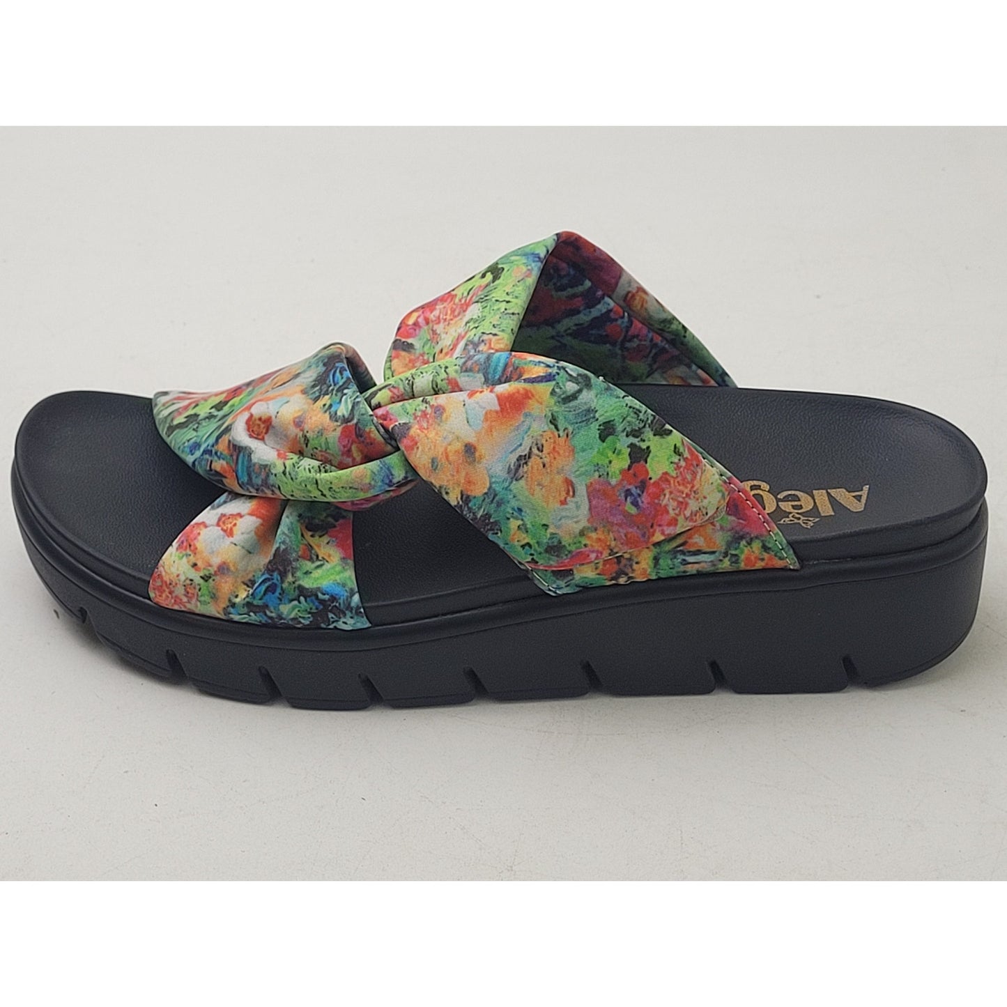 Alegria Mylee Sandal Colorful Floral & Black Women's Sz 36 (6)