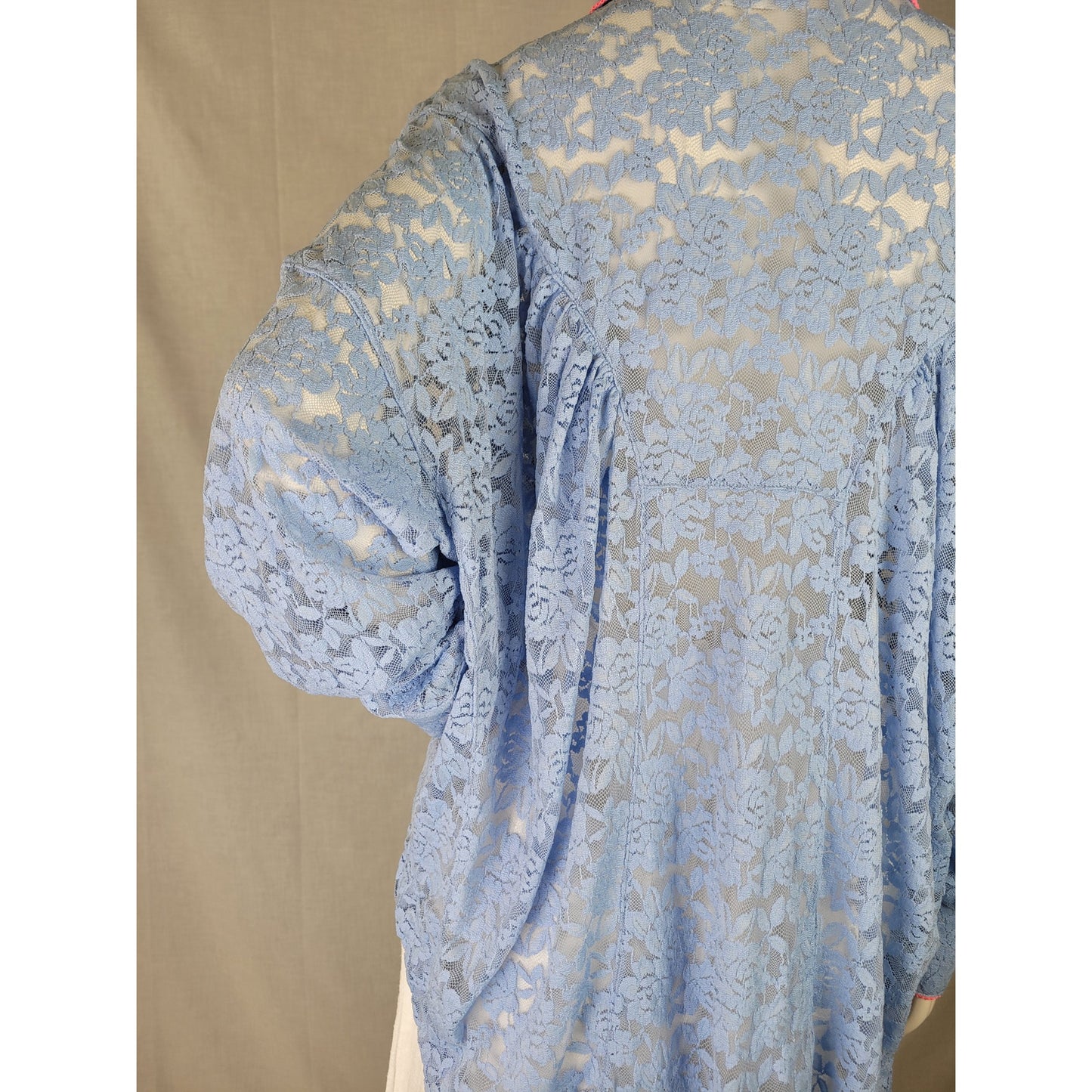 Free People All Day Lace House Shirt Lavender & Pink Women's Sz M