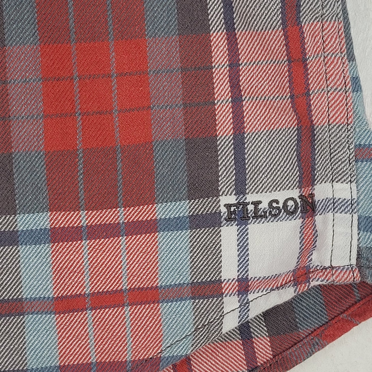 Short Sleeve Alaskan Guide Shirt | Red & Gray Plaid | Men's Sz L