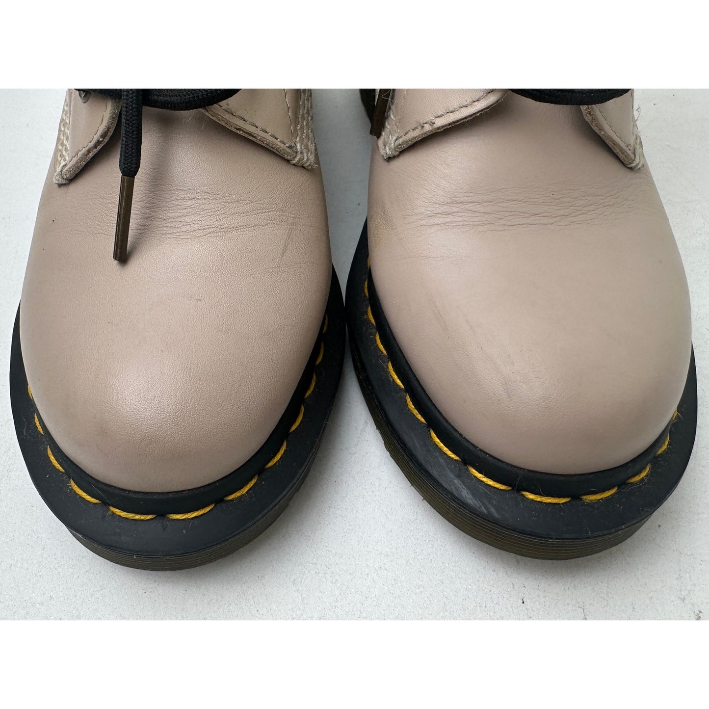 Dr. Martens Clemency Natural Wanama Heeled Lace Up Boots Women's Sz 6