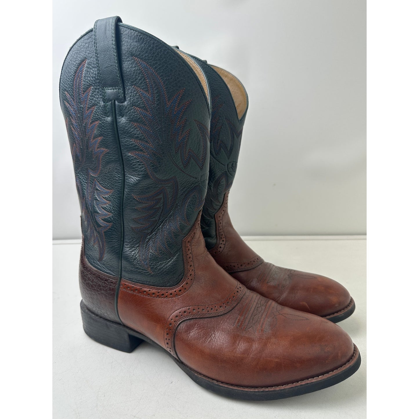 Ariat Heritage Stockman Two-Tone Western Cowboy Boots Men's Sz 13