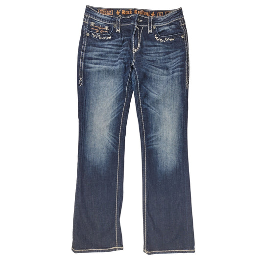 Rock Revival Kai Boot Low Rise Medium-Dark Wash Bootcut Jeans Women's Sz 31