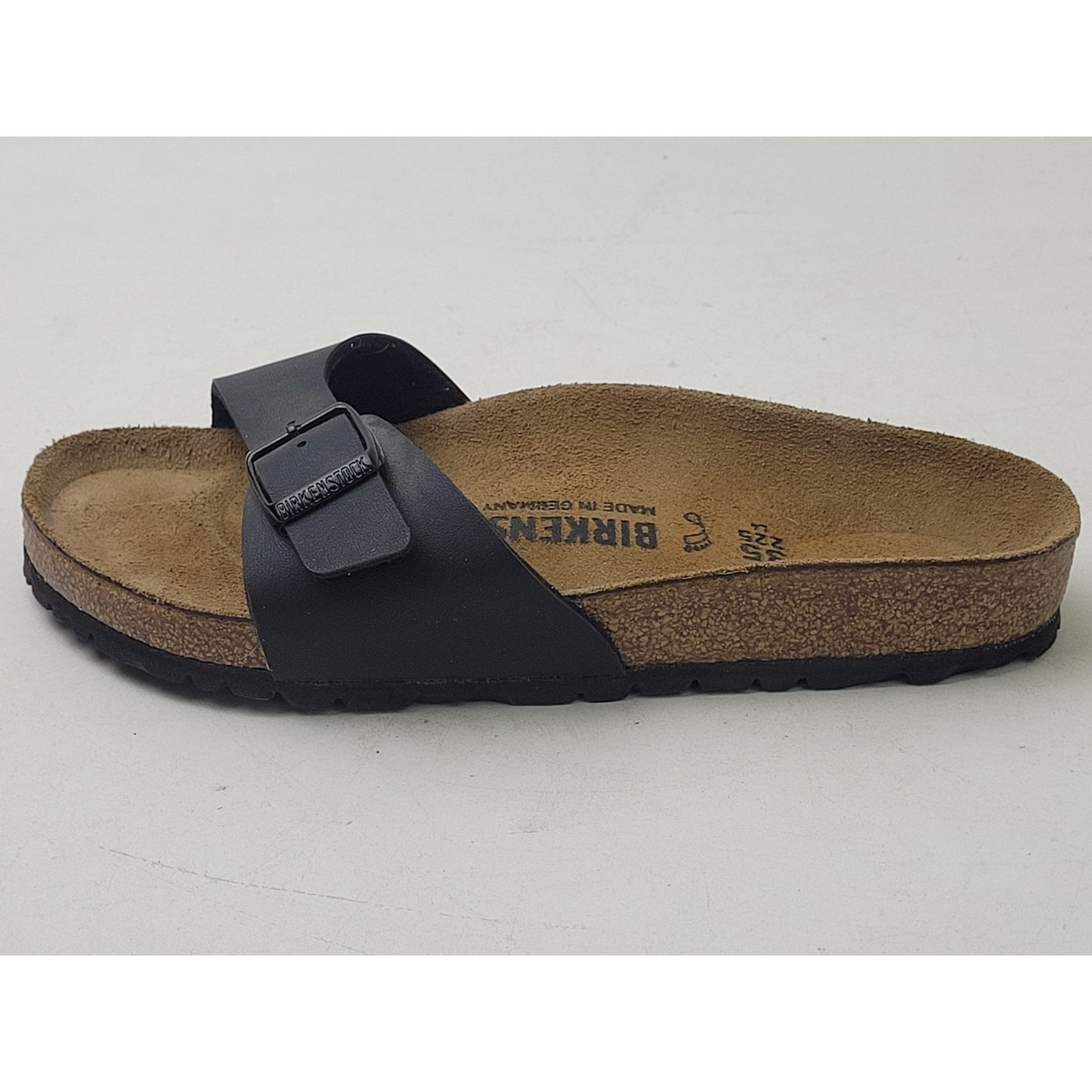 Birkenstock Madrid Sandal Black Birk-Flor Single Strap Sandal Sz 35 (Women's 4)