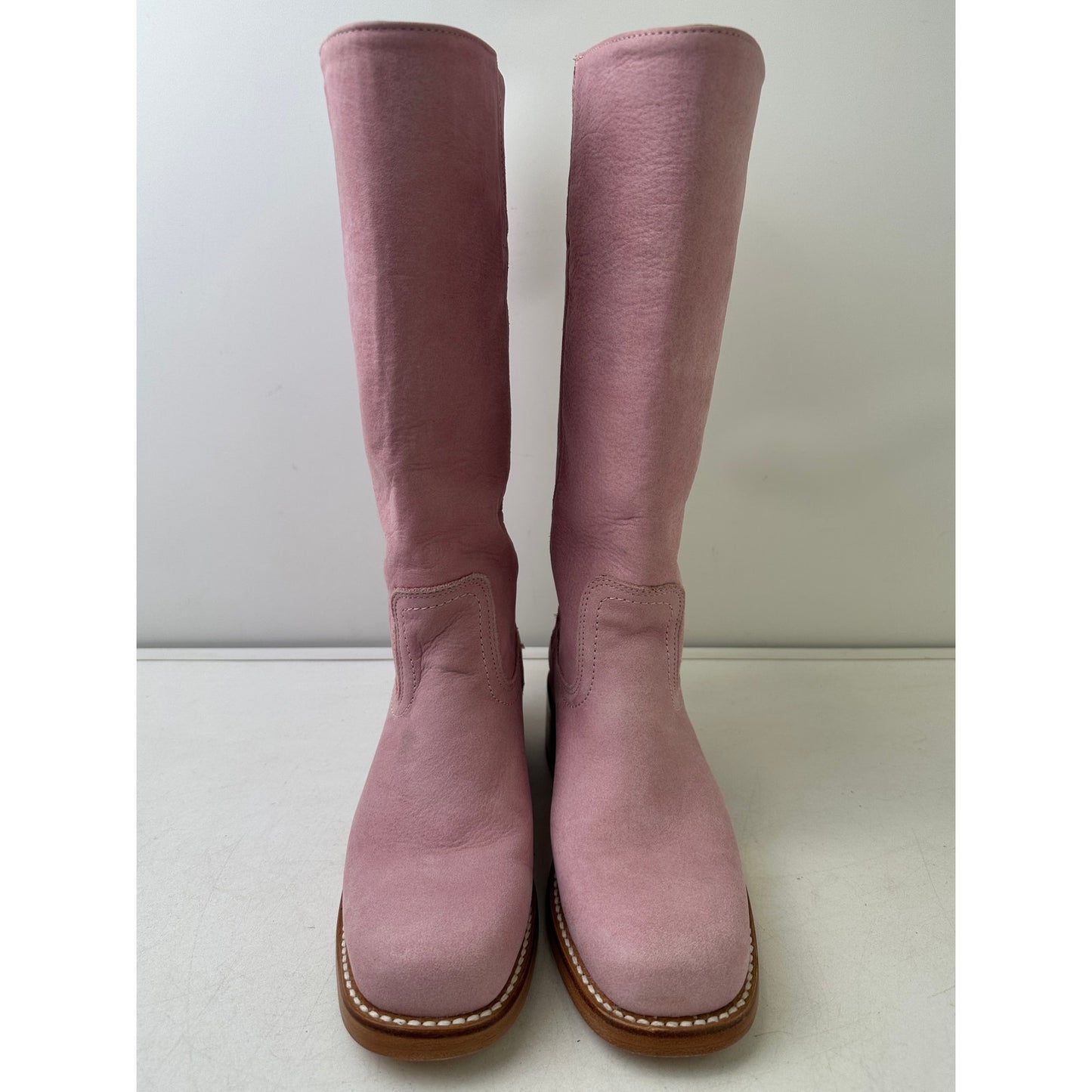 Frye Campus 14L Pink Tall Leather Boots Women's Sz 7.5