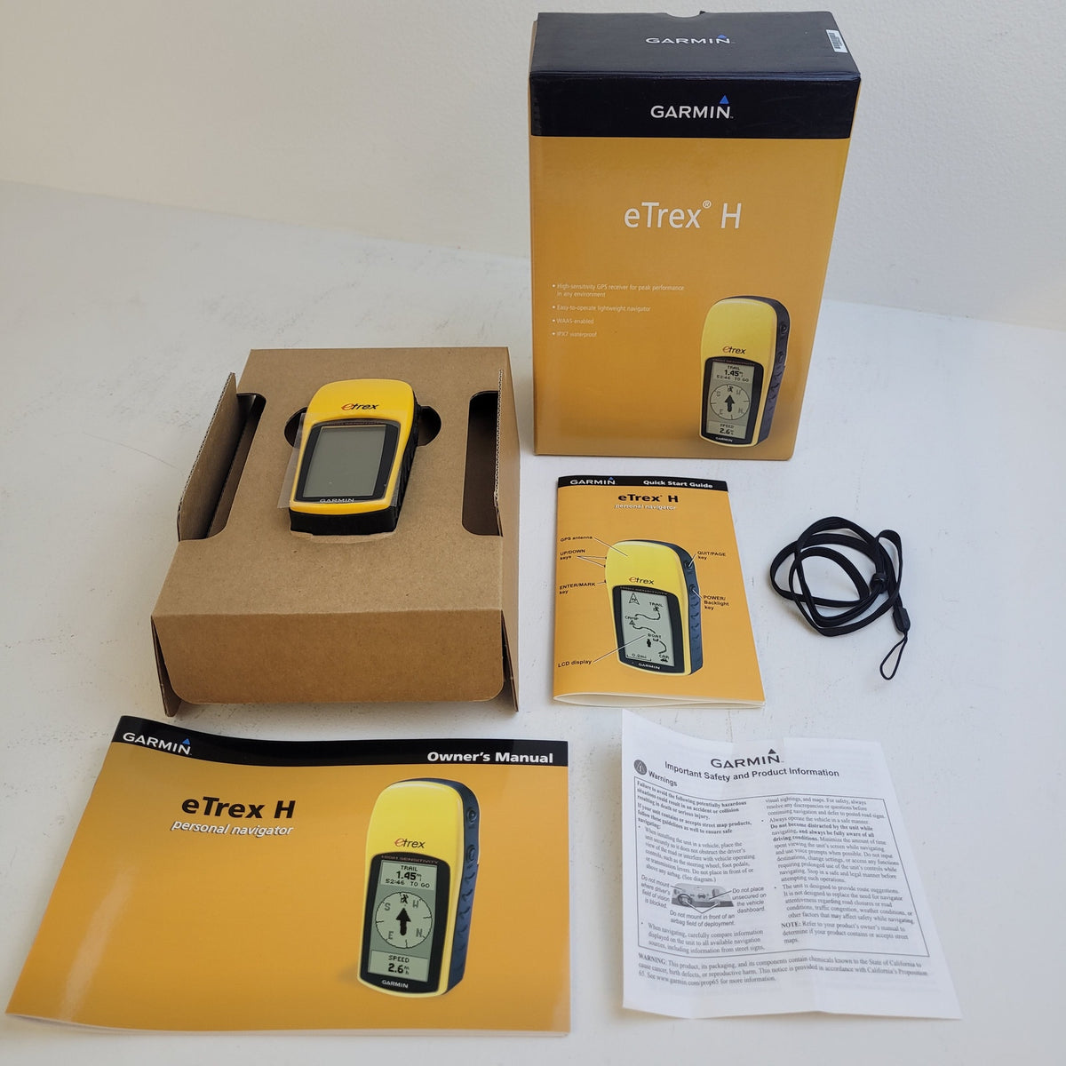 Garmin eTrex H Handheld GPS Receiver Yellow | New in Open Box
