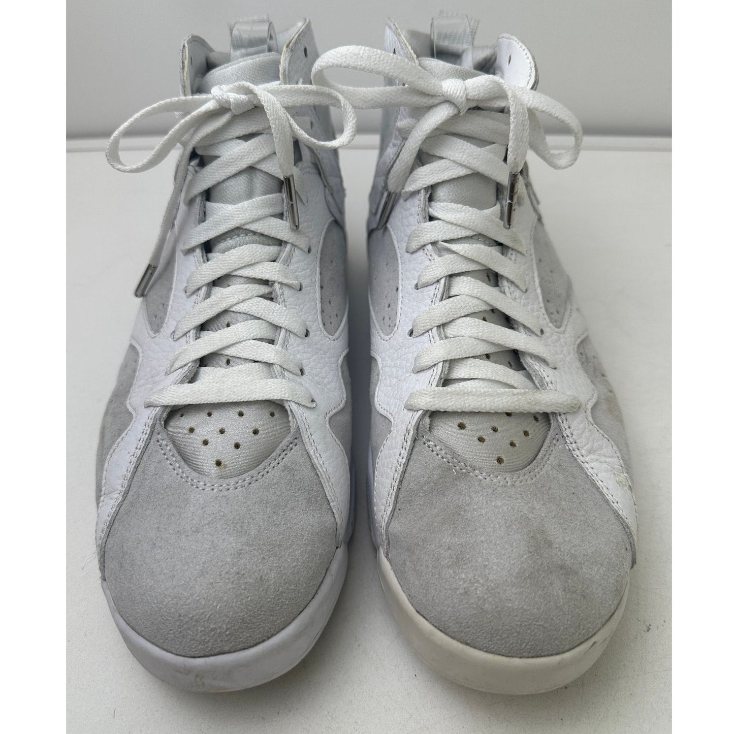 Air Jordan 7 Retro Pure Money Pure White/ Pure Platinum Sneakers Men's Sz 9