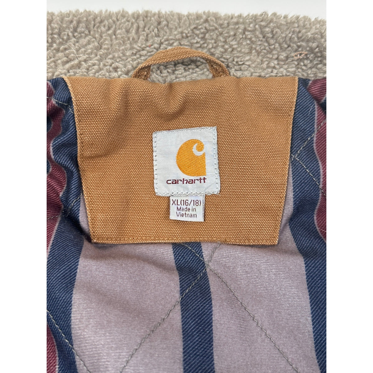Carhartt Brown Weathered Duck Wesley Coat Women's Sz XL