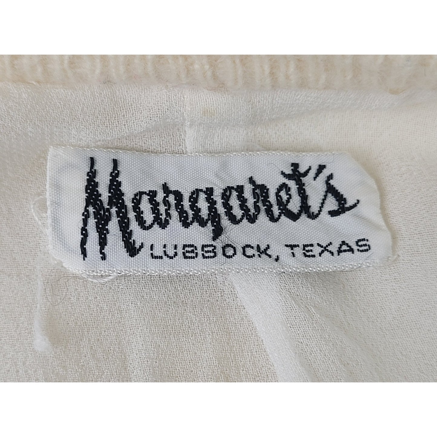 1950s Vintage Margaret's Intricately Beaded Cropped Creme White Sweater Sz XS/S