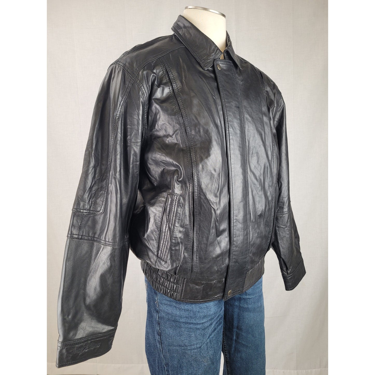 Vintage 80s Scully Leather Bomber Jacket Men's Sz XL