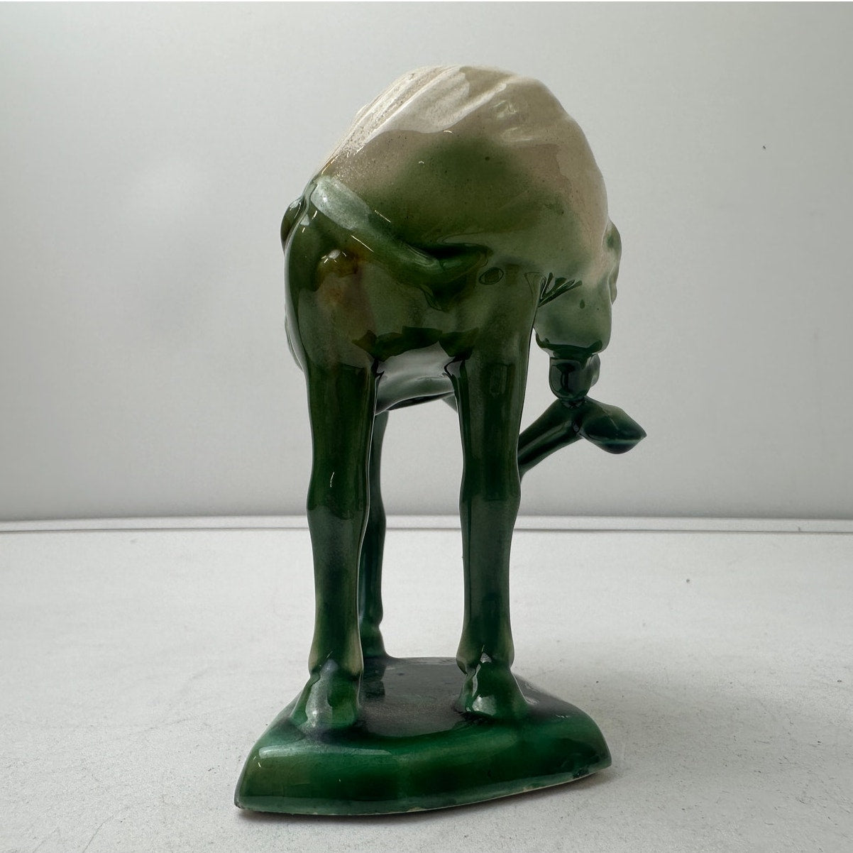 Vintage Chinese Tang Dynasty Style Sancai Glazed Ceramic War Horse Figurines