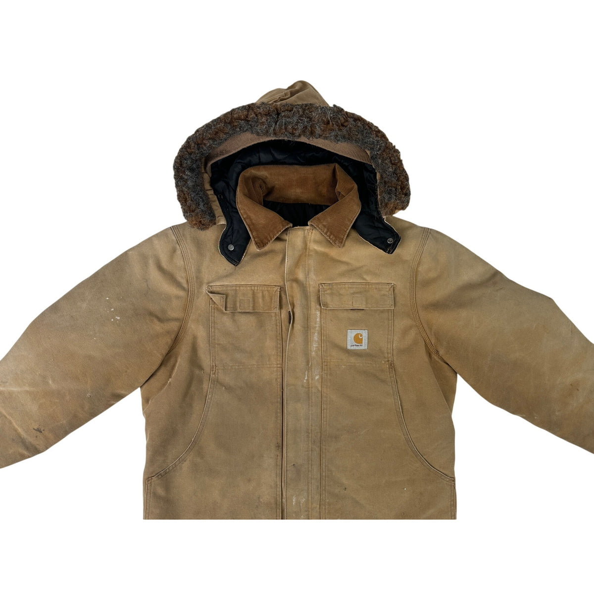 Vintage Carhartt Arctic Quilt Lined Traditional Duck Canvas Coat Men's Sz Medium