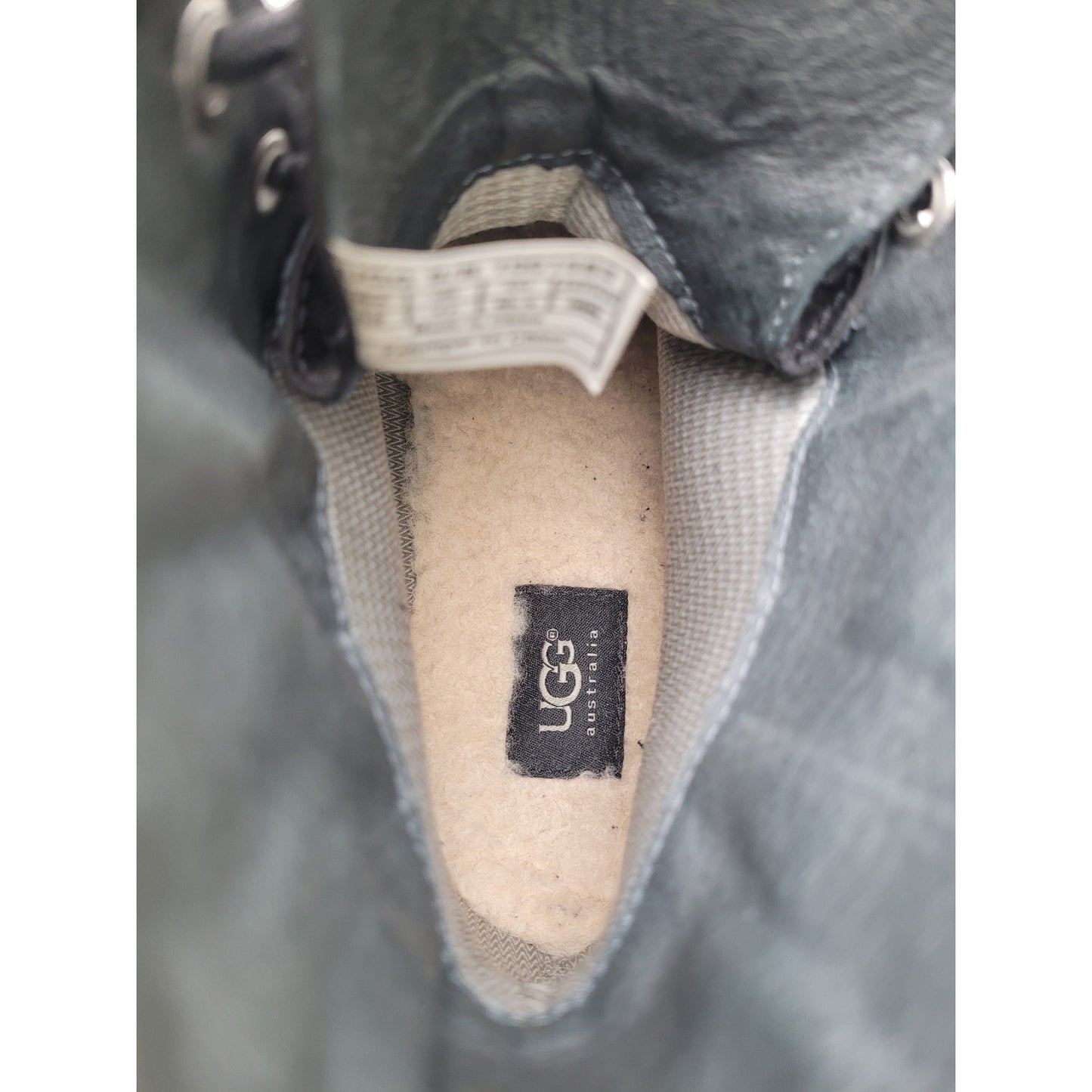 UGG Black Waterproof Leather Combat Boots Round Toe Men's Sz 12 EUC