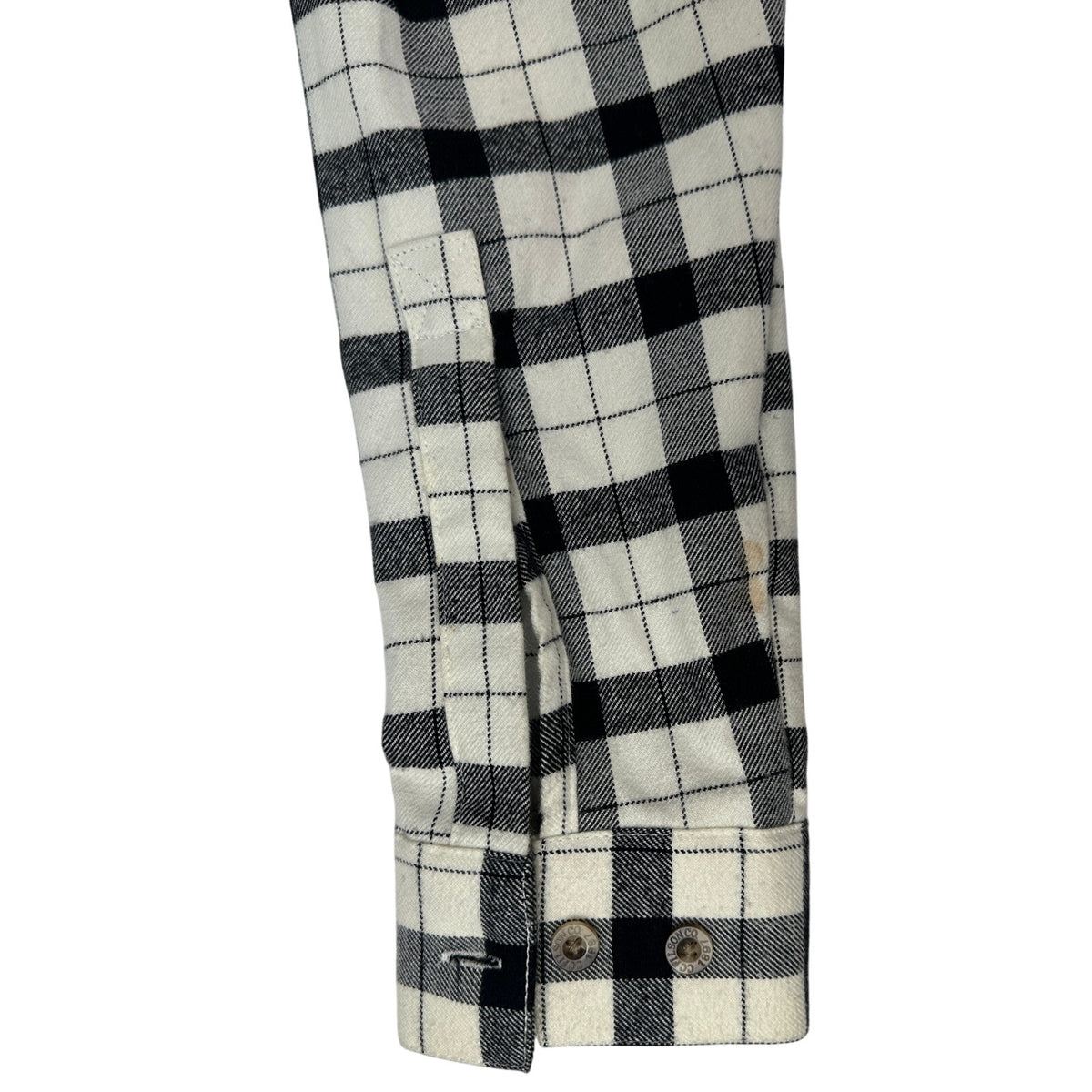 Filson Cream & Black Plaid Alaskan Guide Flannel Shirt Women's Sz S