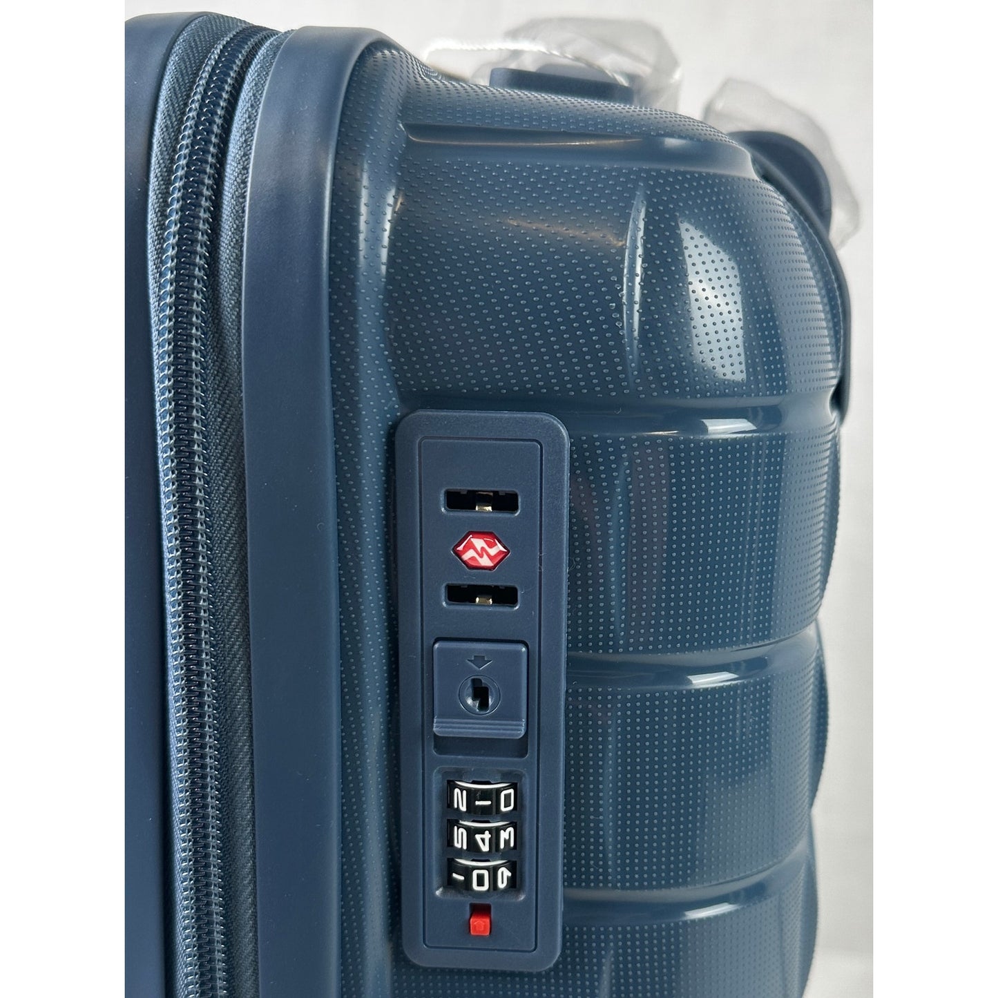 AGVOTK 20" Steel Blue Hardside Carry-On Spinner Suitcase