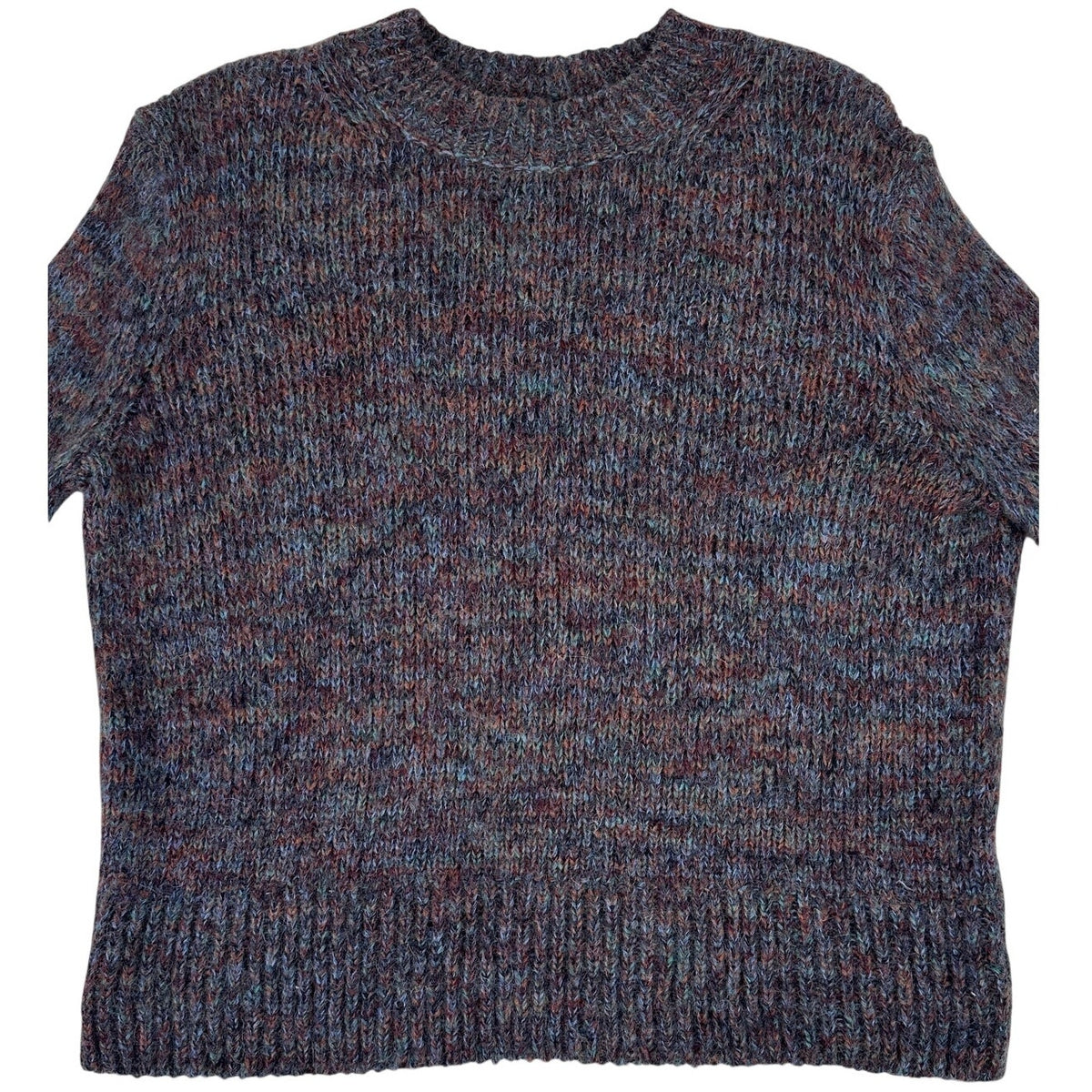 Vince Purple Marled Alpaca-Blend Crew-Neck Sweater Women's Sz M