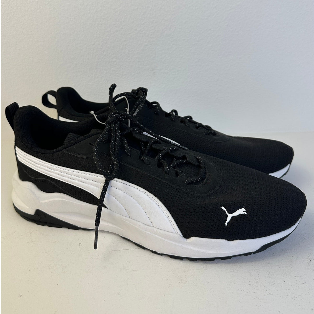 PUMA Zip C Black White Athletic Running Sneakers Men's Sz 12